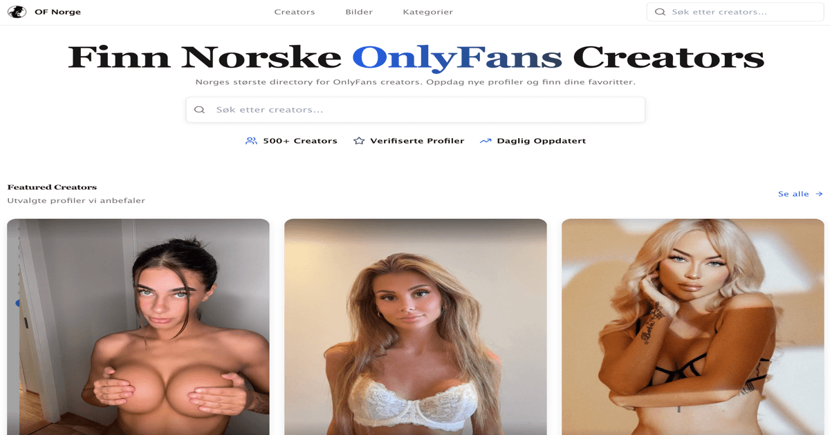 Velkommen til OF Norge - Vi samler alle norske creators på ett sted