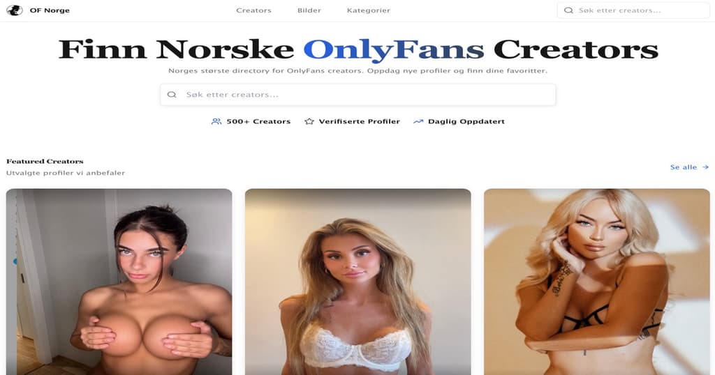 Velkommen til OF Norge - Vi samler alle norske creators på ett sted